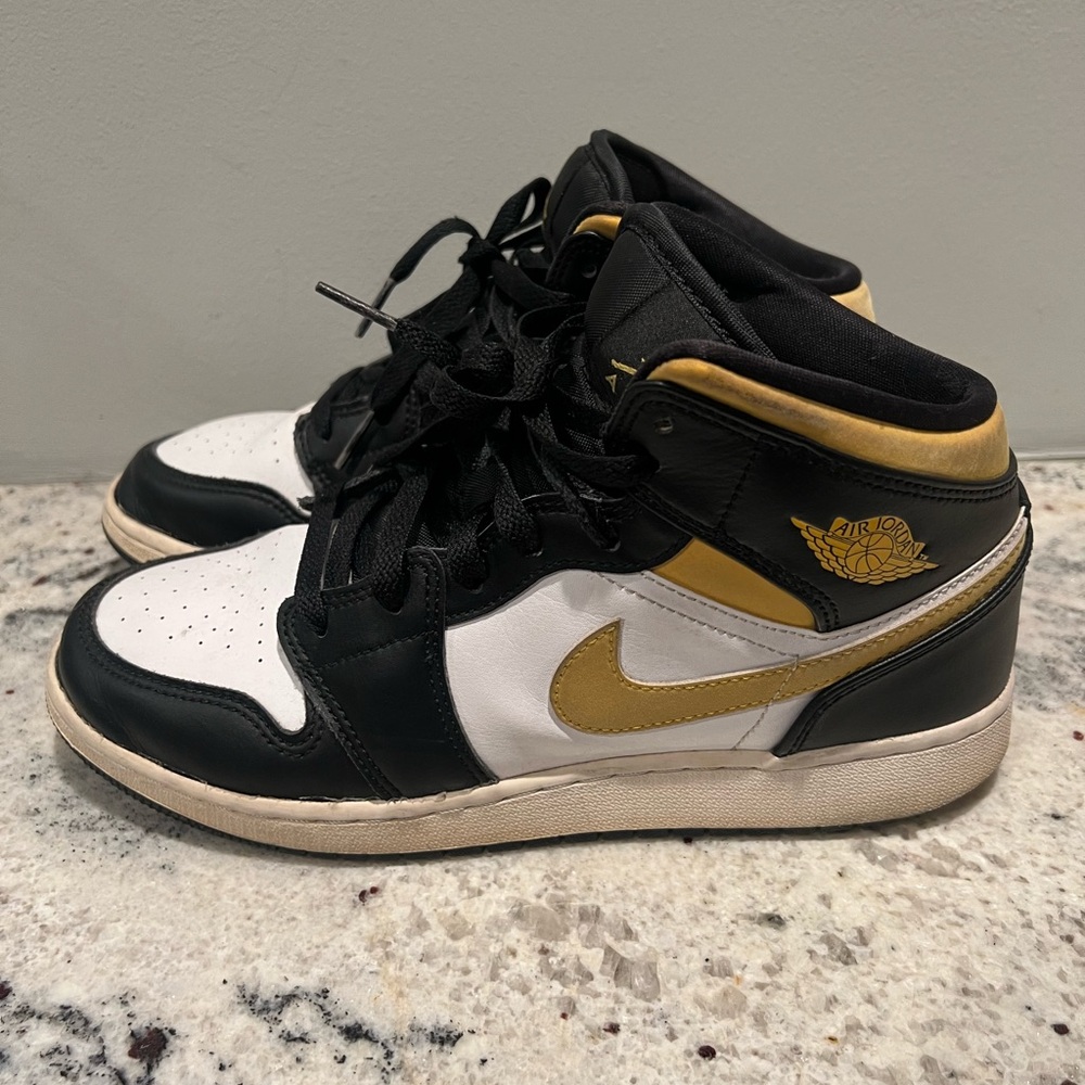 Air Jordan’s - Black, White, Gold